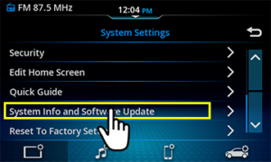 reset Toyota touch screen