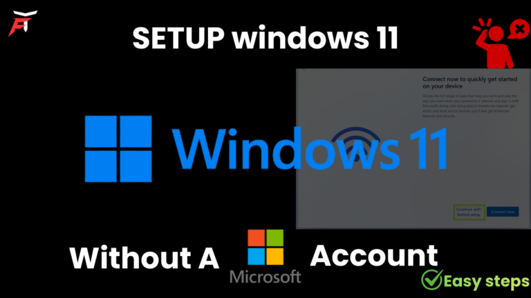 set up windows 11 without internet