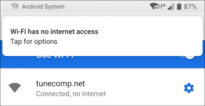 WiFi Connected but No Internet